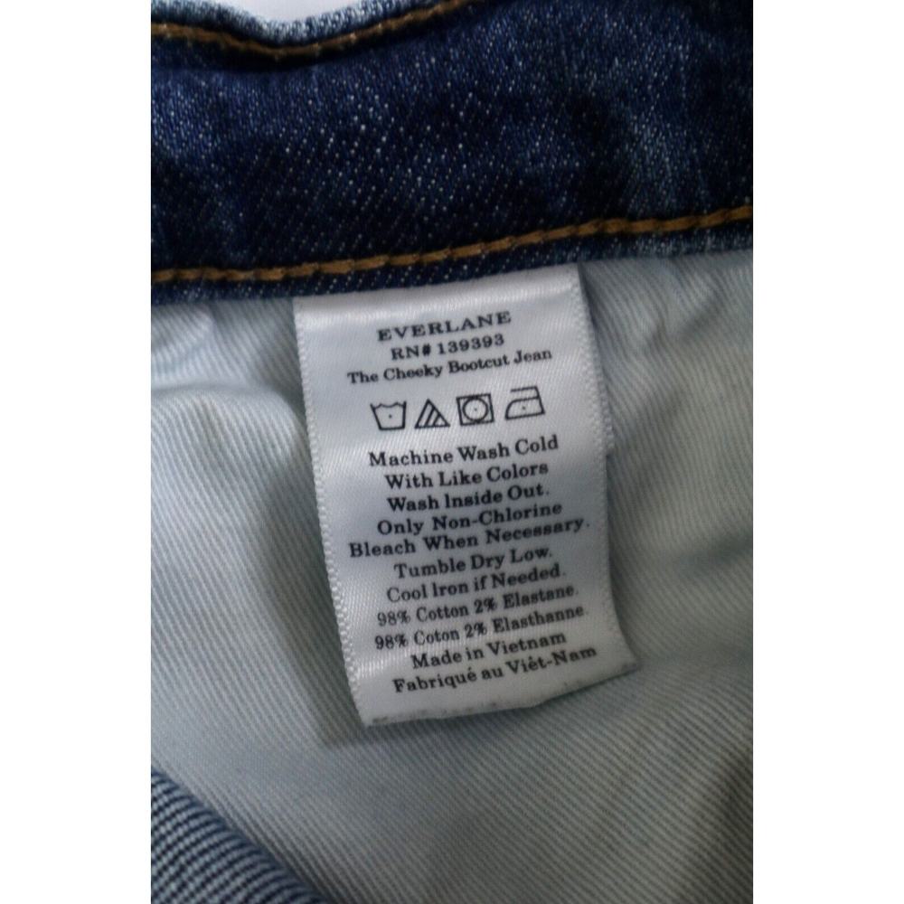 Everlane Size 26 Crop The Cheeky Bootcut Jean Medium Blue Denim - Picture 12 of 12
